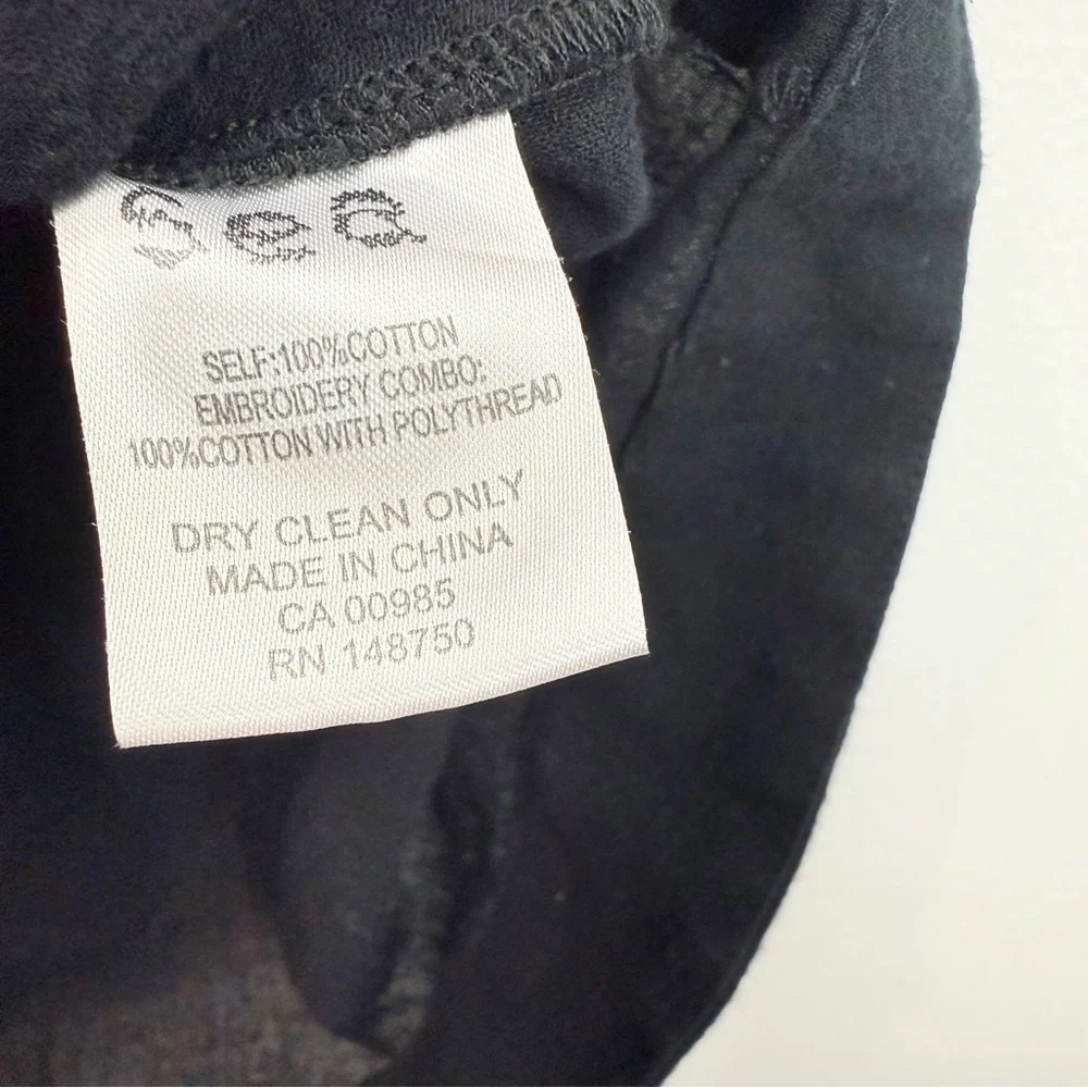 Sea XO Barneys New York Black Short Sleeve Blouse Size 6 - Picture 4 of 6